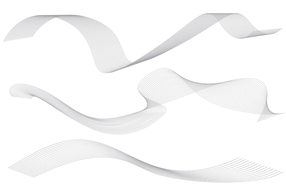 To'lqinli chiziqlar izolyatsiyalangan oq fonda kavisli to'lqinli chiziq mavhum to'lqin | Wave lines isolated white background curved wavy line abstract wave