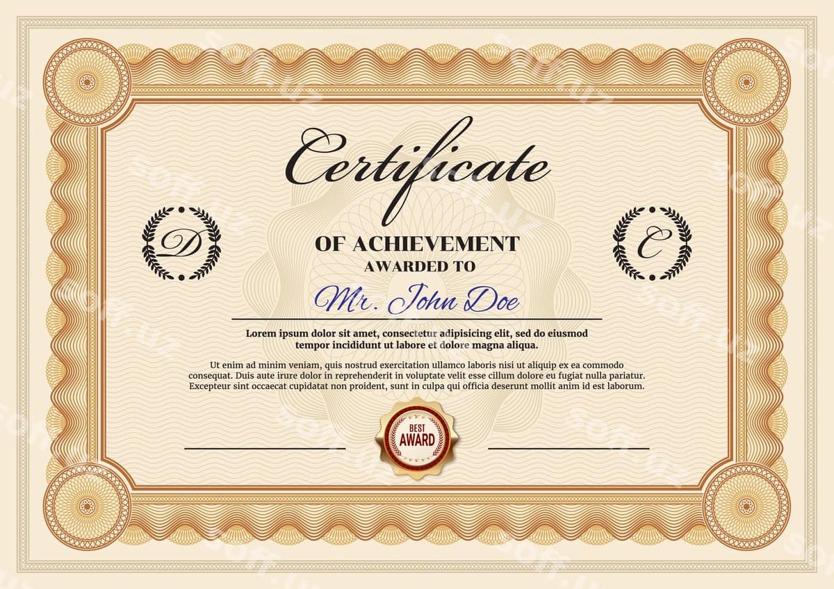 Guvohnoma vectori | Achievement certificate diploma vector