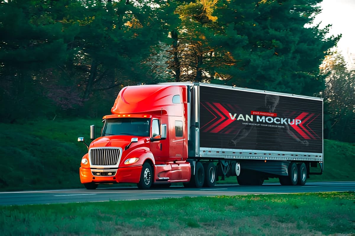 Yuk mashinasi maketi | Truck mockup