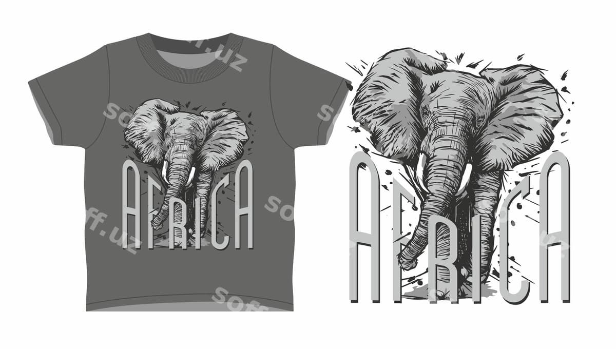 Afrika fili tasviri | African elephant illustration