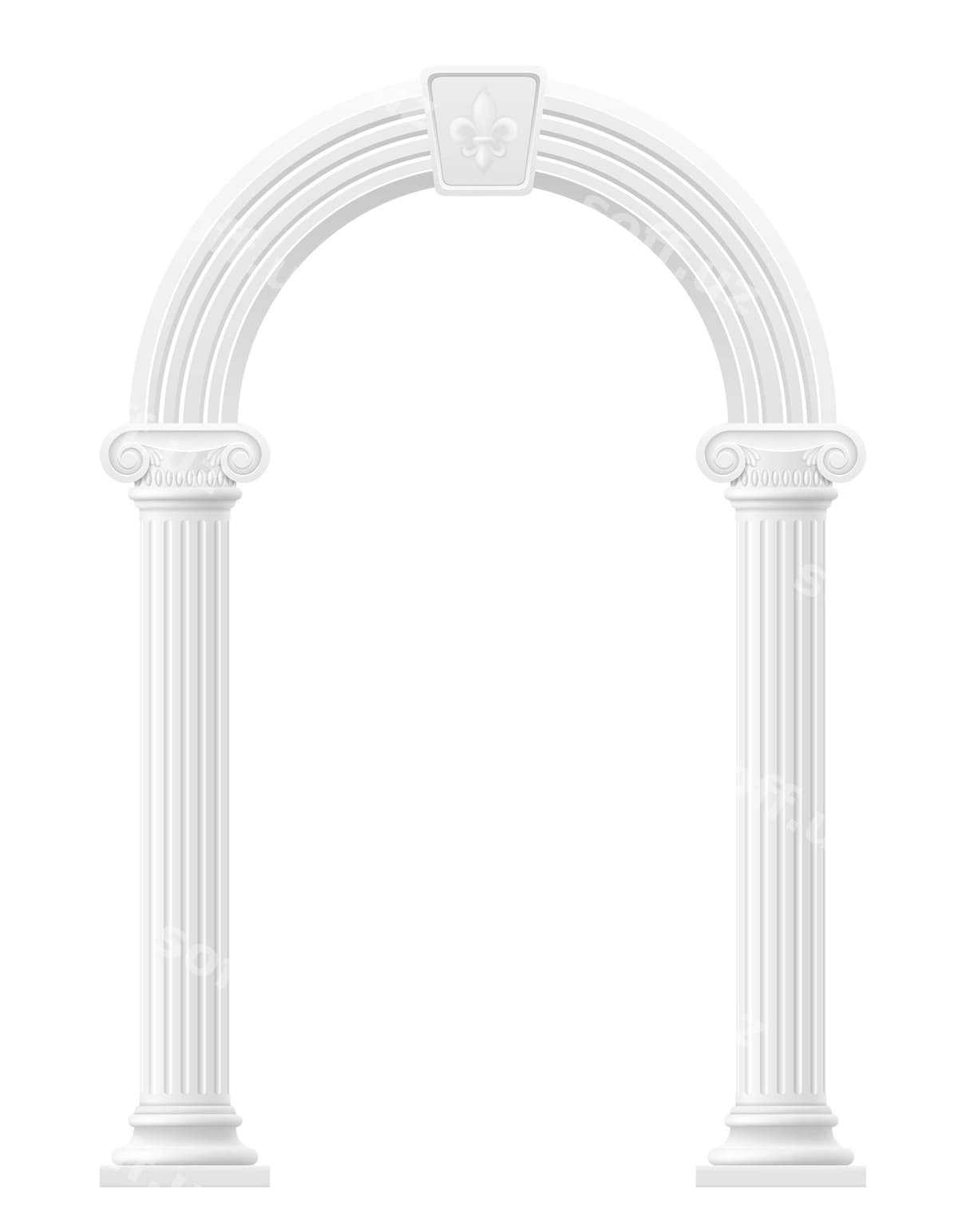 Antiqa archa vektor tasviri | Antique arch stock vector illustration