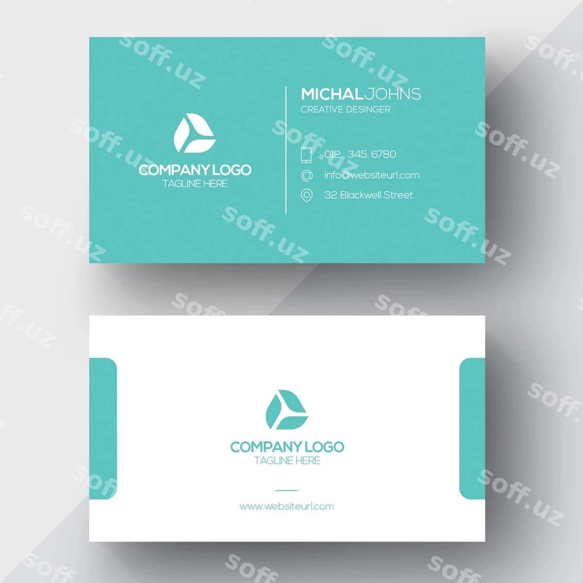 Akvamarin biznes vizitka | Aquamarine business card