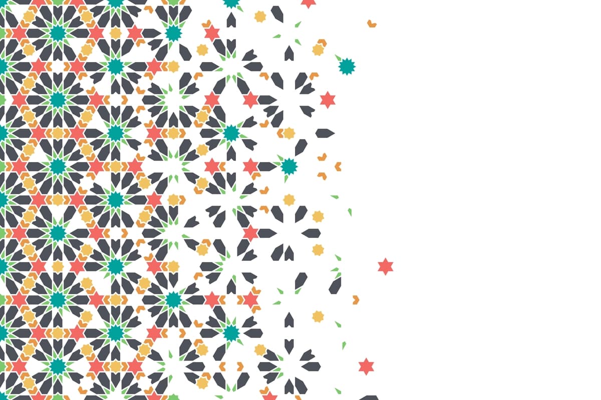 Mozaik gradient dizayni haqiqiy arab uslubi | Mosaic gradient design authentic arabian style