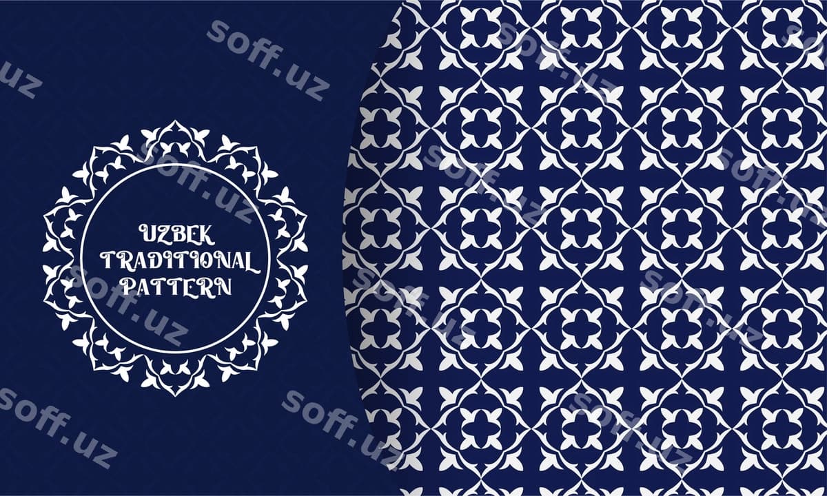 Orolıy an'iy uzilmas naqsh | Asian traditional seamless pattern