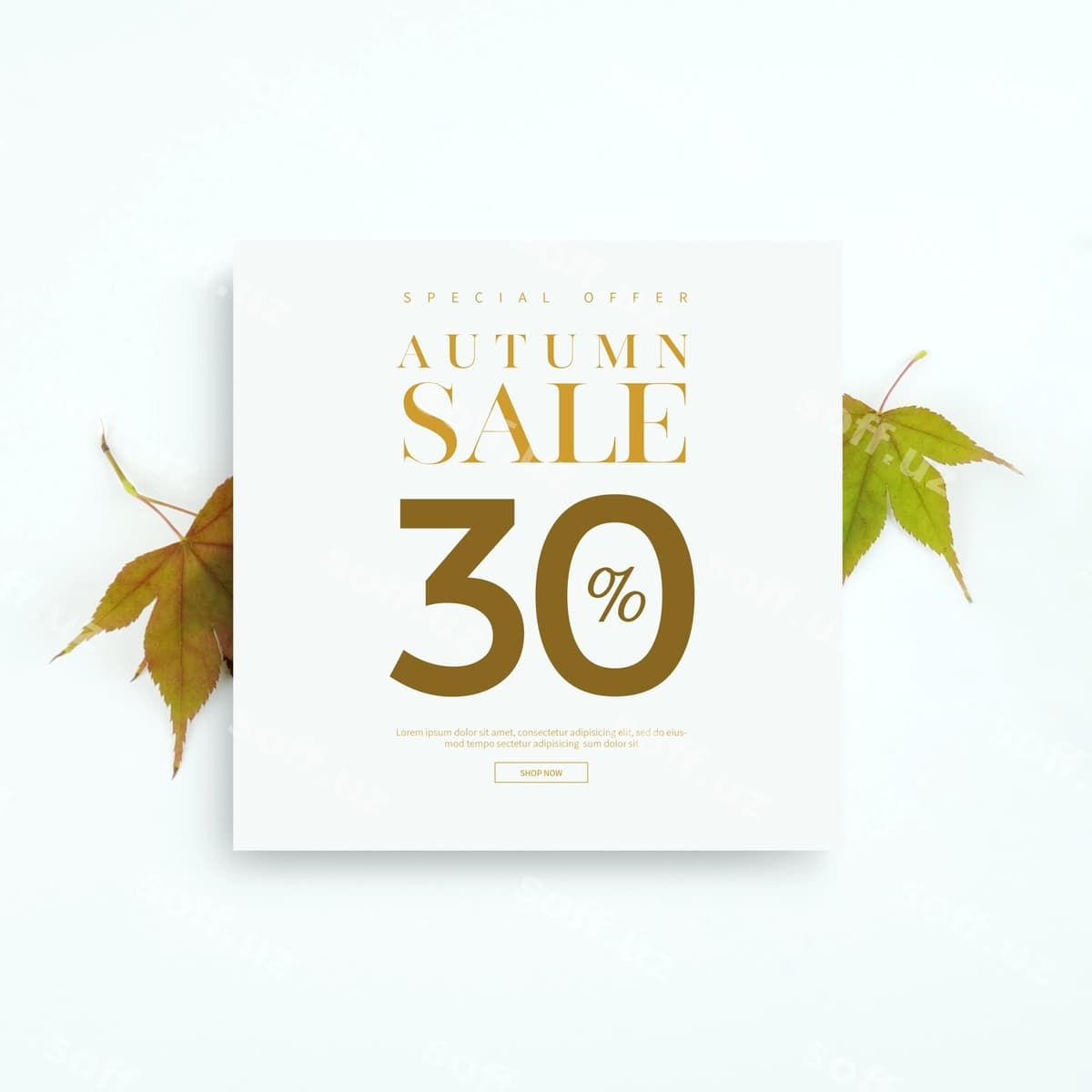 Kuz chegirma banner kartochkasi | Autumn sale banner card