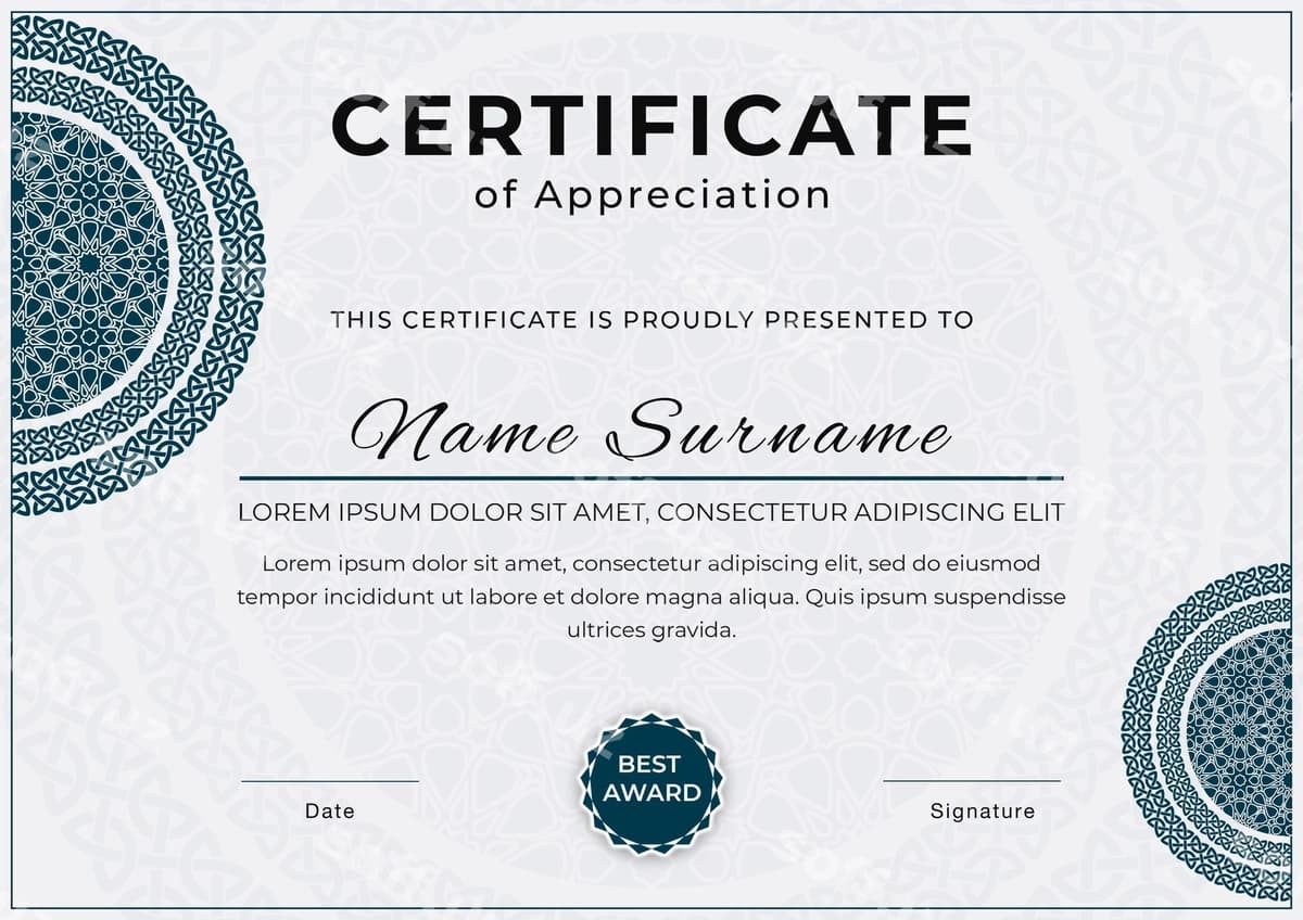 Qimmatbaho mukofot sertifikat | Awesome award certificate