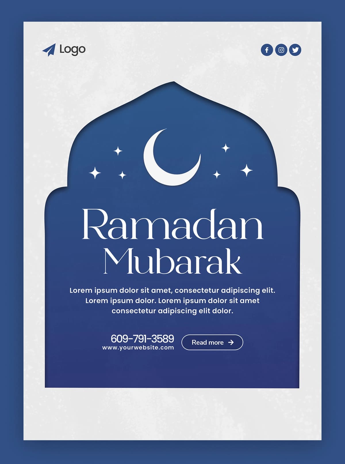 Nafis noyob Ramazon muborak varaqasi shabloni | Elegant unique ramadan mubarak flyer template