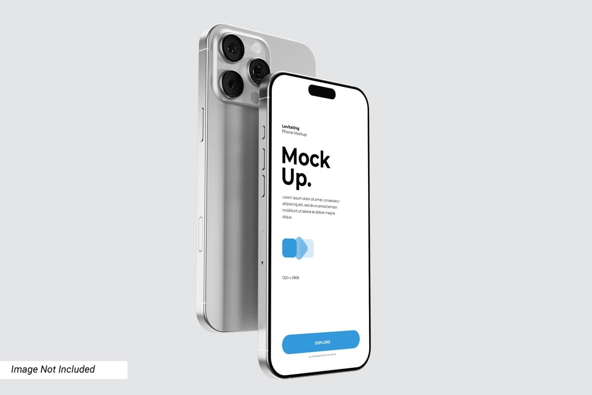 Levitating telefon maketi | Levitating phone mockup