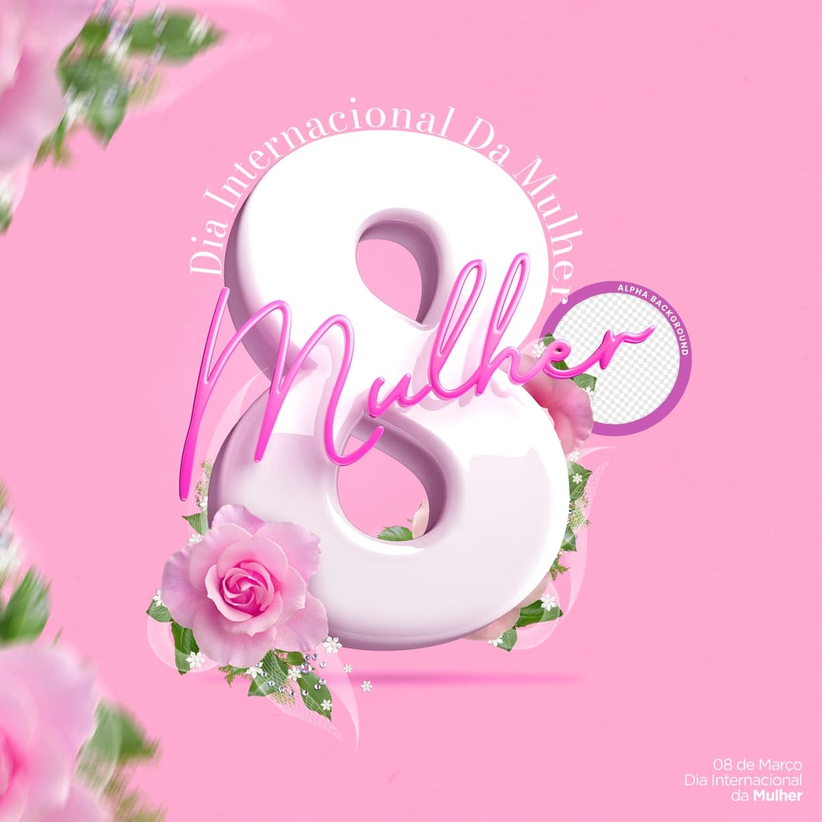 8-mart xalqaro xotin-qizlar kuni 3d raqami 8 ayol | March 8 international womens day 3d number 8 woman