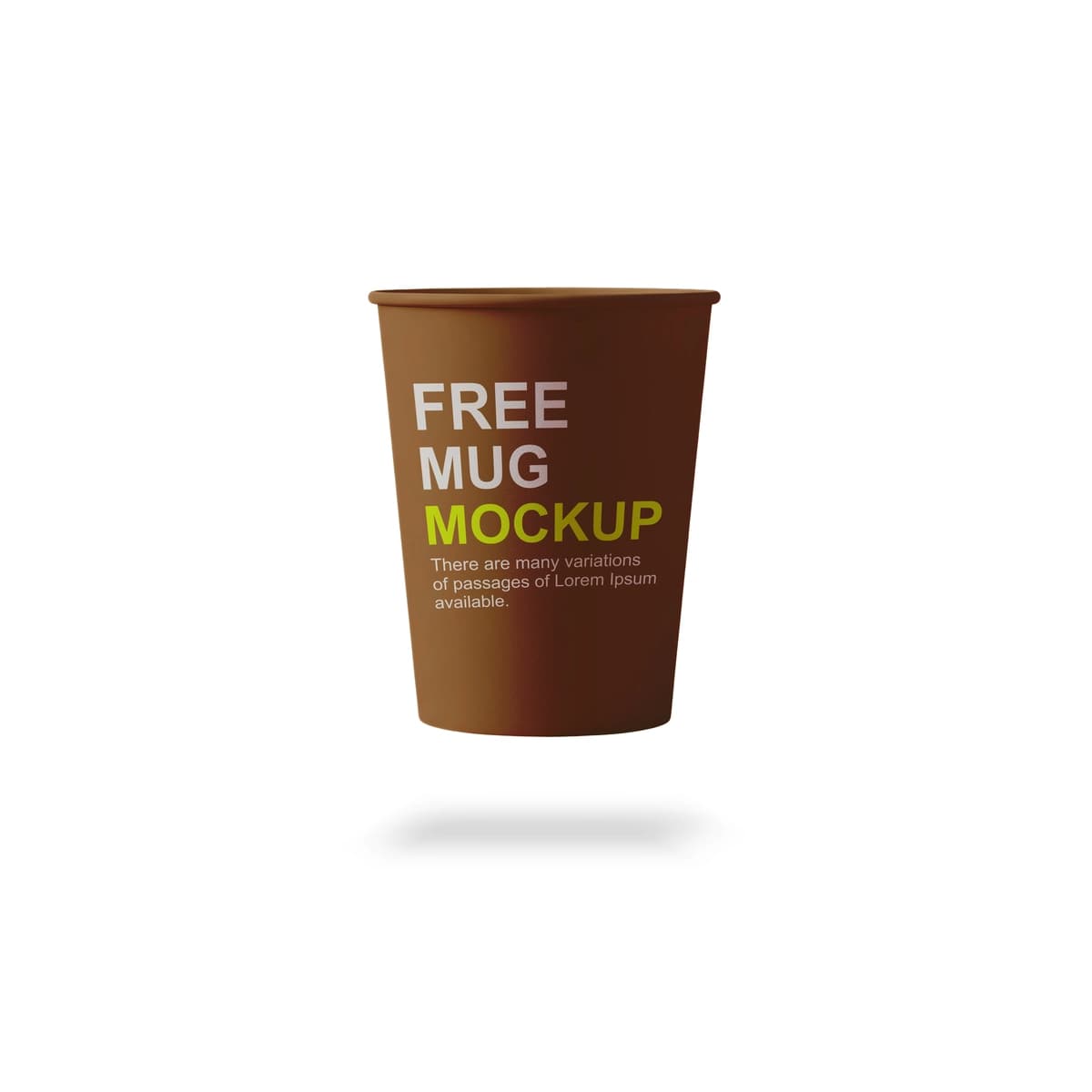 Haqiqiy jigarrang qog'oz stakan maketi | Realistic brown paper cup mockup branding