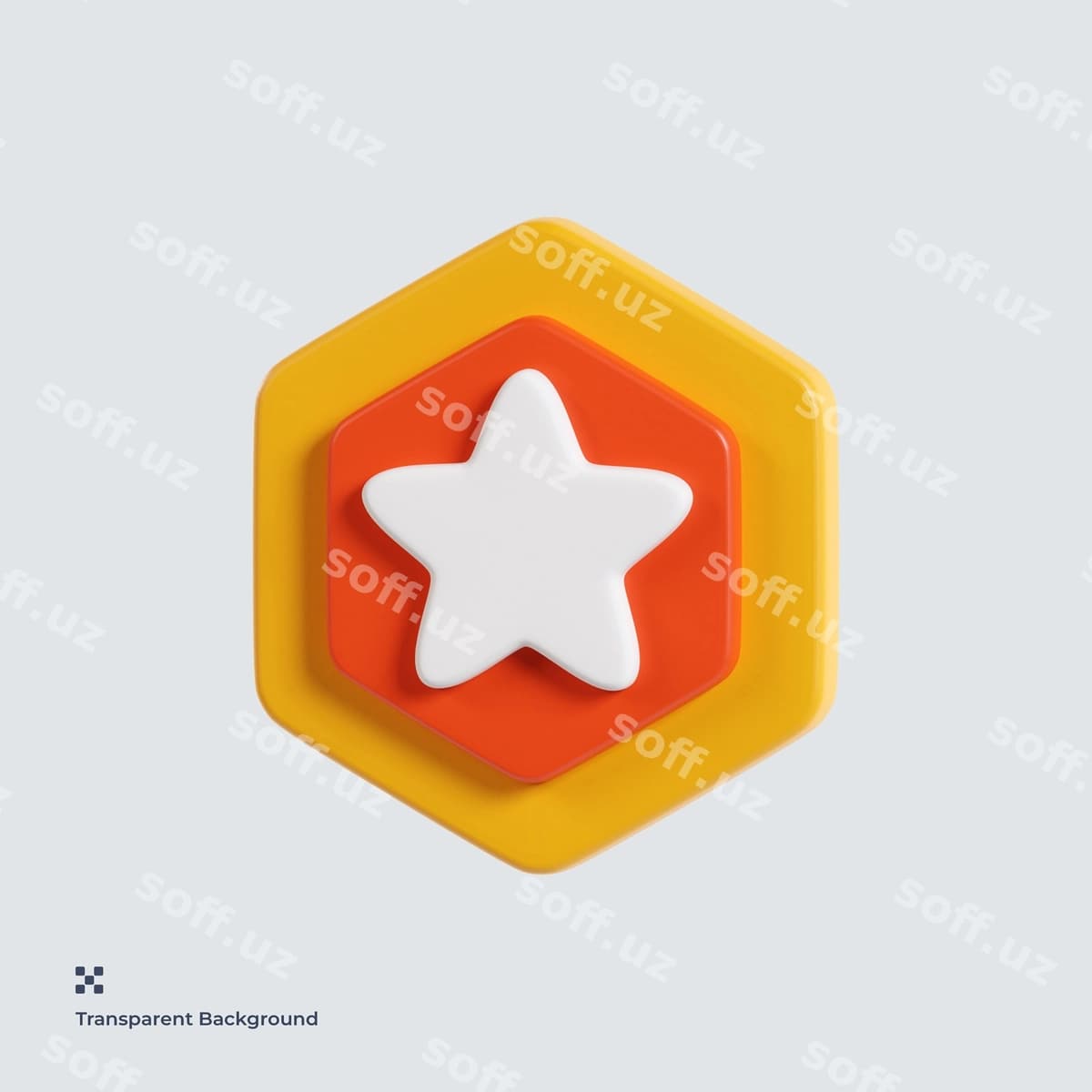 Nishon belgisi 3D tasviri | Badge 3d icon illustration