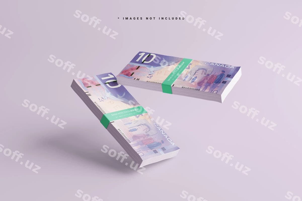 Banknot to'plamining maketi | Bank note stack mockup