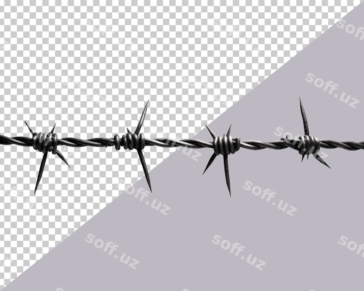 Tikanli simli shaffof fon | Barbed wire transparent background