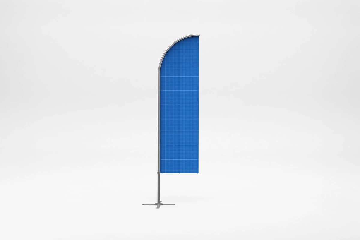 Reklama bayroq maketi | Promotional flag mockup