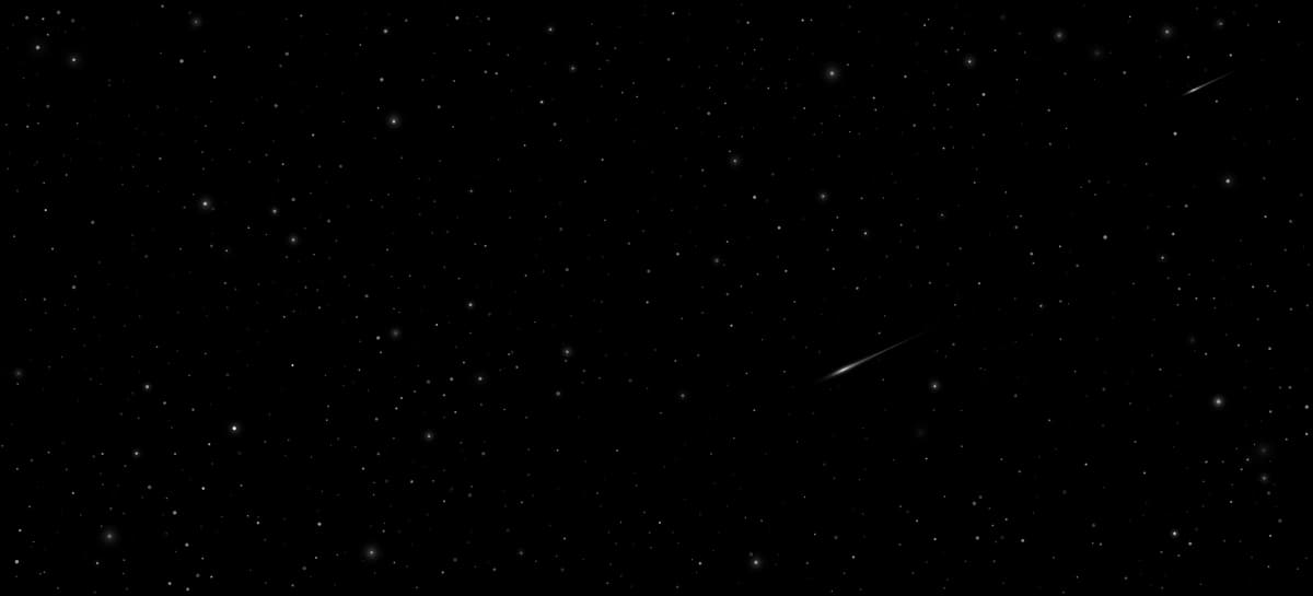Mavhum yulduzli osmon tushayotgan meteorit bilan porlayotgan yulduzlar qorong'i osmon | Abstract starry sky with falling meteorite shining stars dark sky