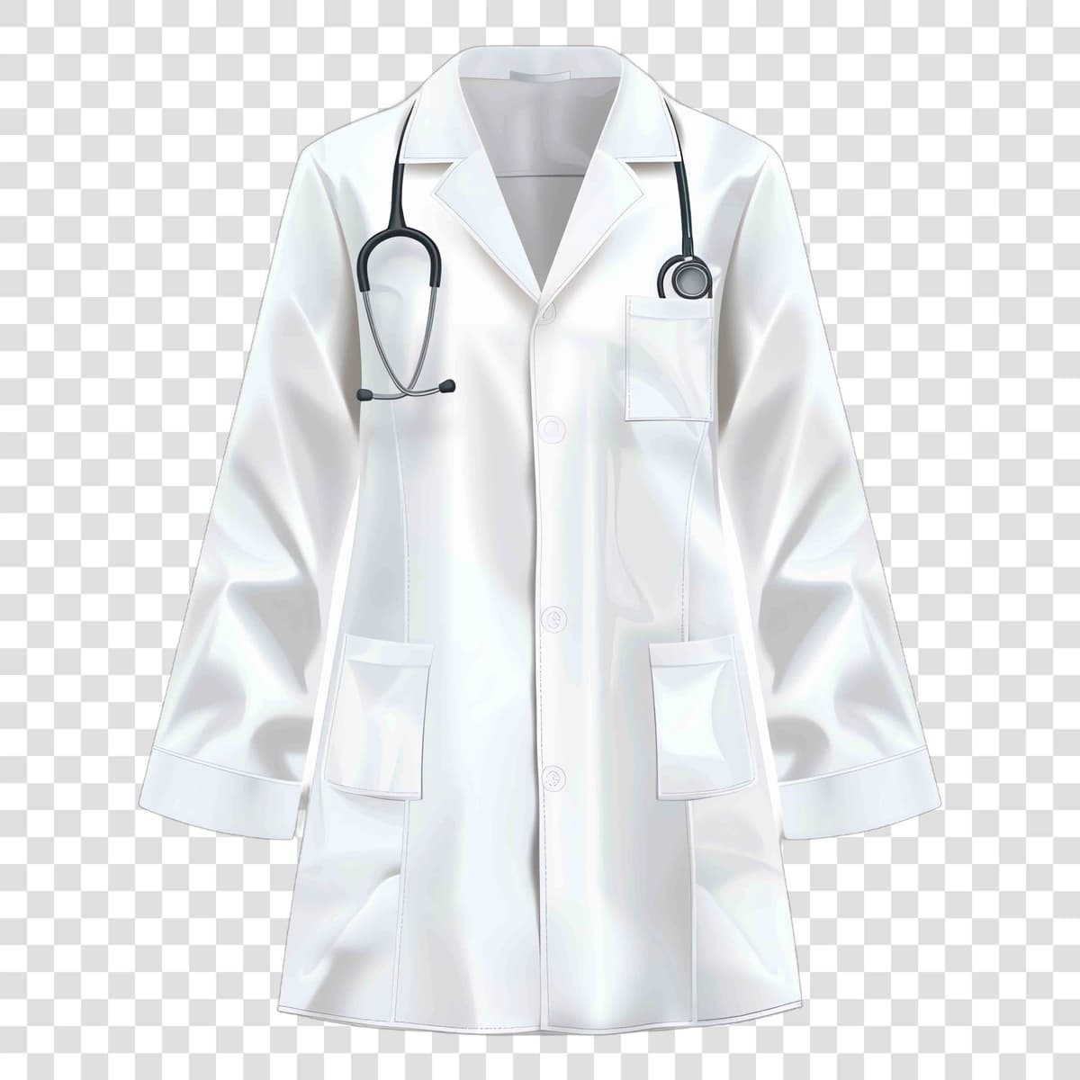 Laboratoriya ko'ylagi shaffof fon realistik elementon shaffof | Lab coat transparent background realistic elementon transparent