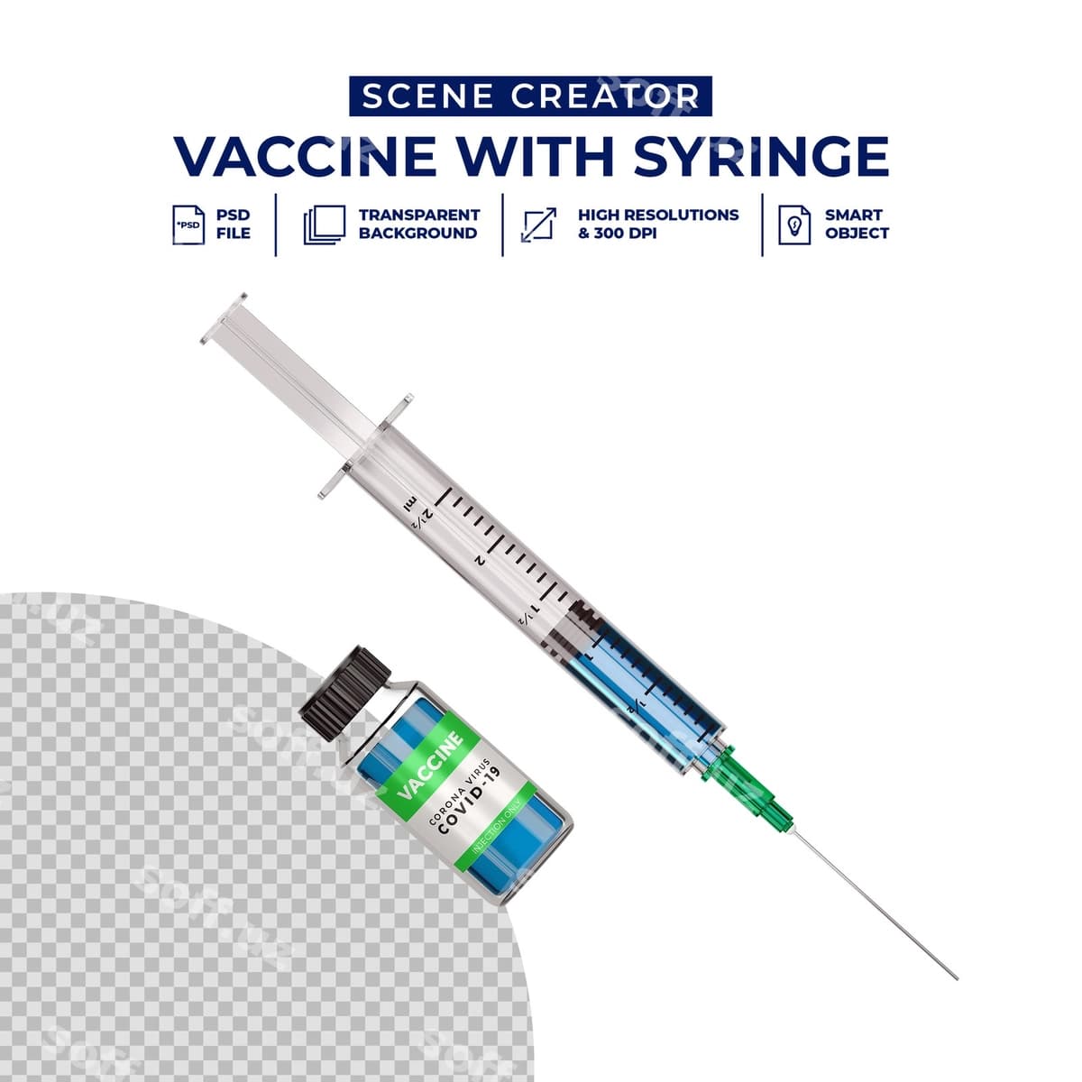 Chiroyli 3D dizaynli vaksina shiringa bilan | Beautiful vaccine with syringe 3d design