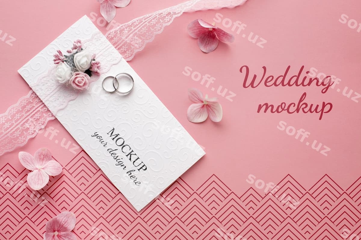 Go'zal turmali konseptsiya namunasi | Beautiful wedding concept mock up