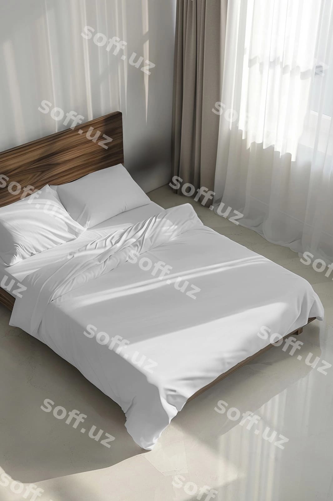 Yotoq matizi ichki dizayn namunasi | Bed linen interior mockup