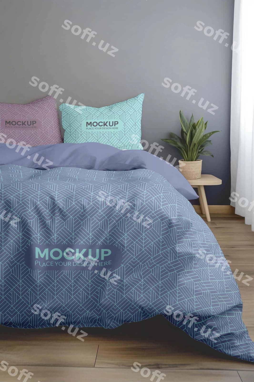 Yotoq to'plami prototipi | Bedding set mockup