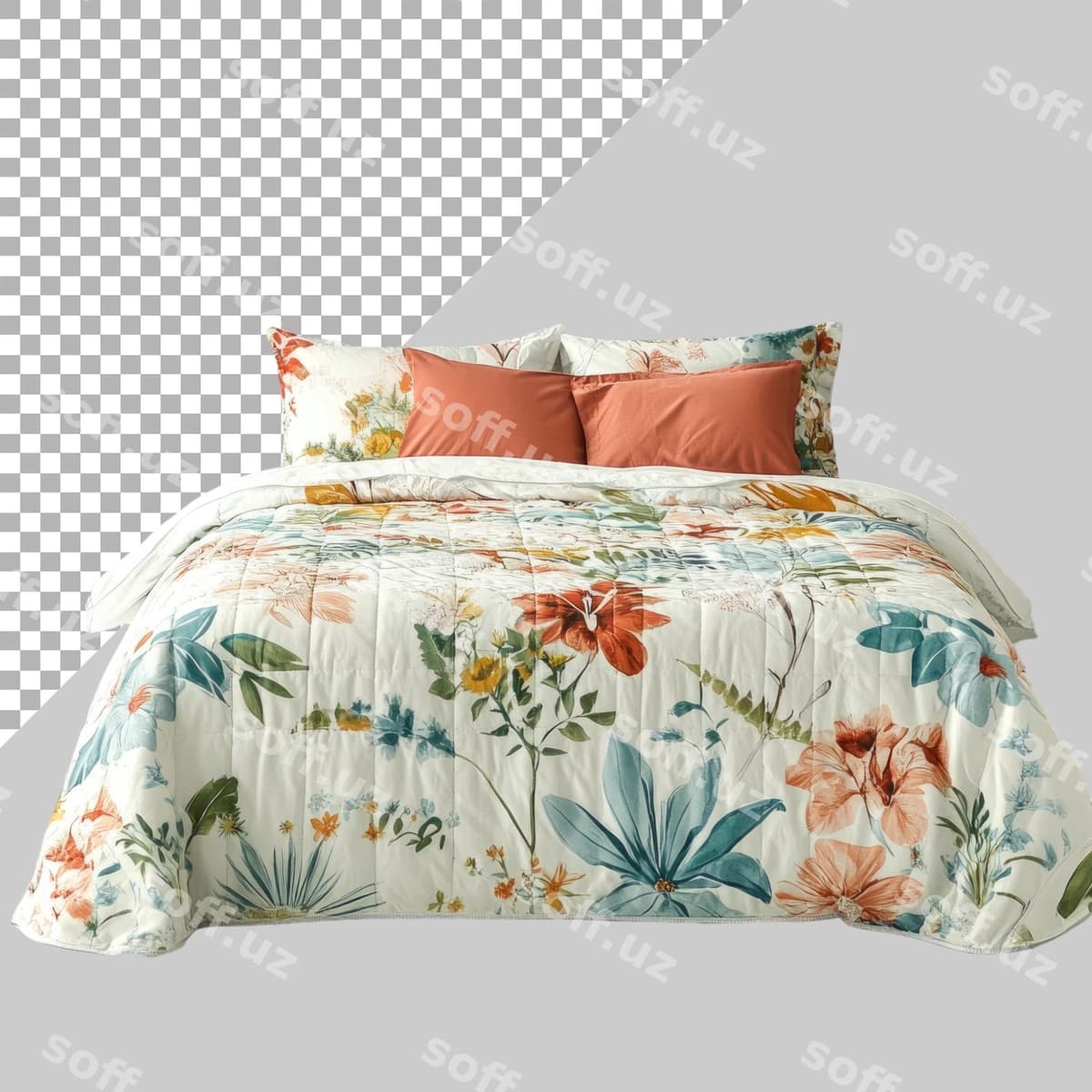 Shaffof orqa fondagi uy uyiga qoplanmalar | Bedspreads transparent background