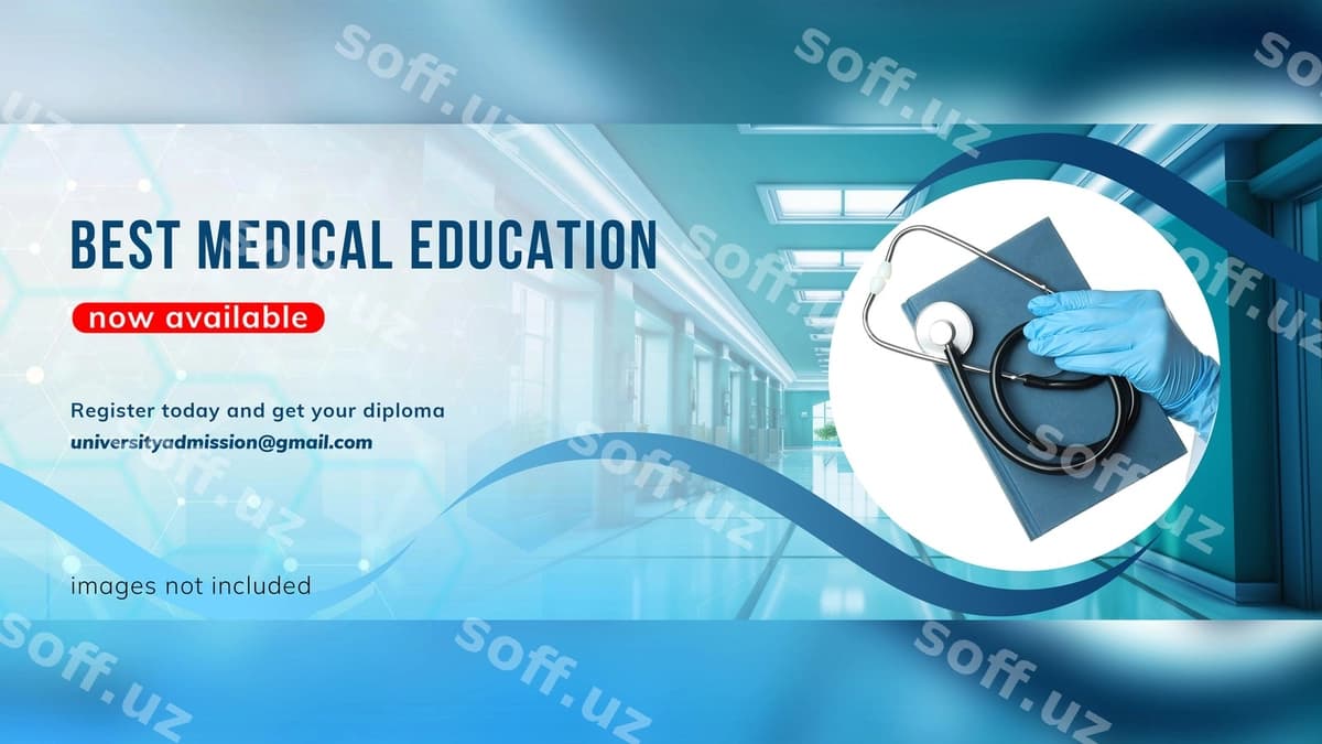 Eng yaxshi tibbiy ta'lim varaq shabloni | Best medical education cover template