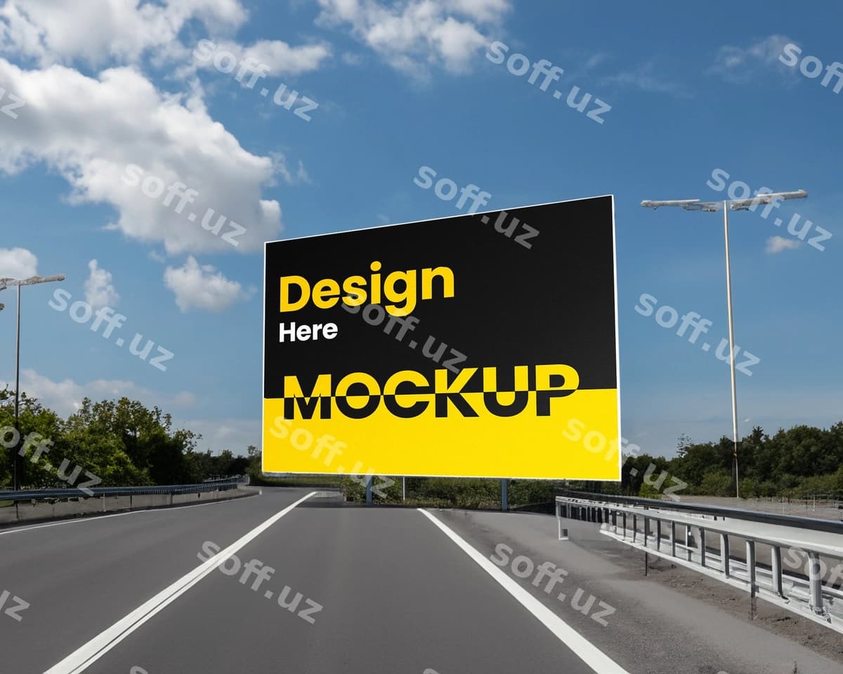 Billboard namunasi reklama doskasi namunasi | Billboard mockup advertising board mockup