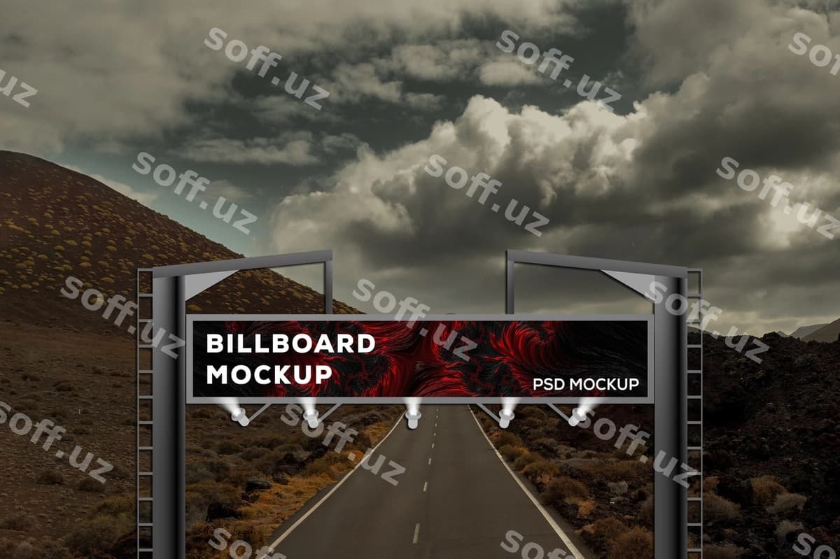Billboard ko'cha namunajpg | Billboard street mockupjpg