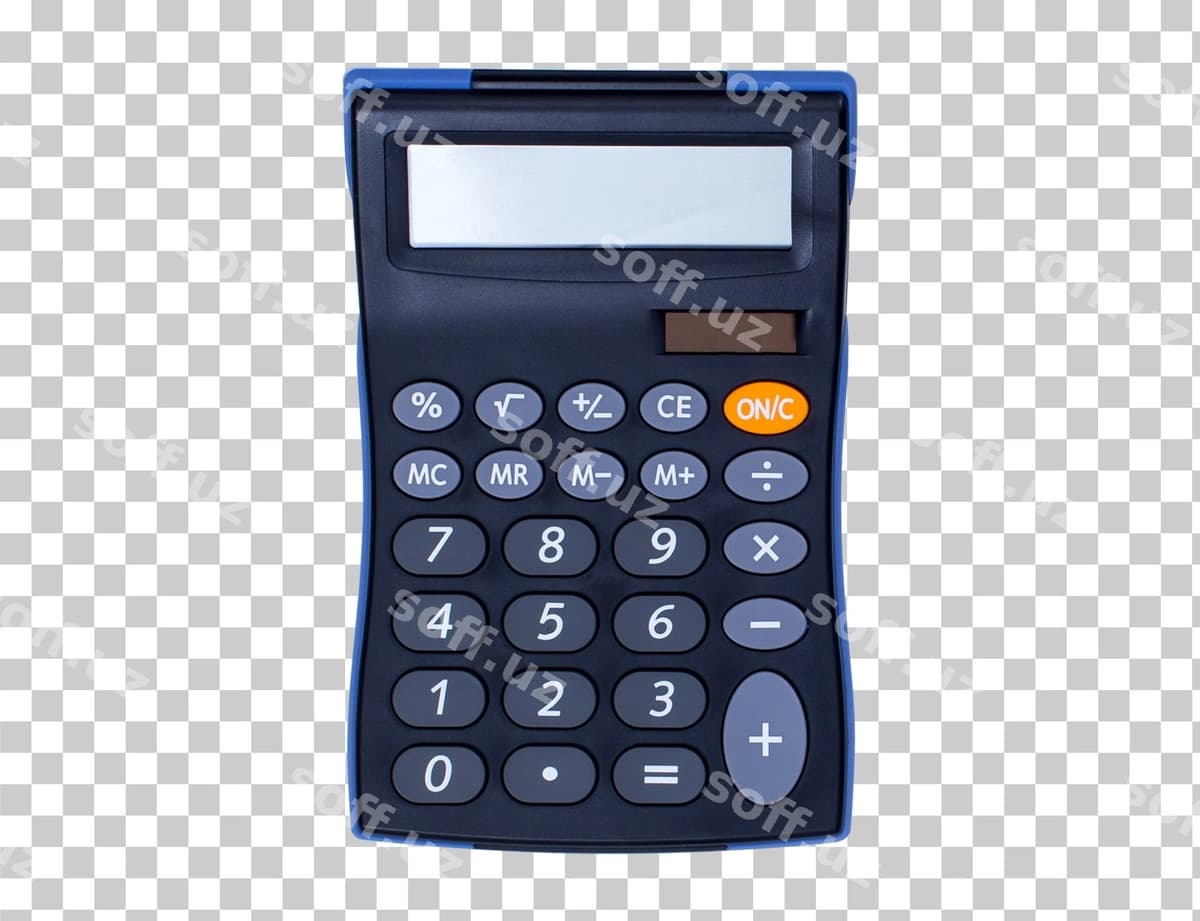 Izolyatsiya qilingan qora kalkulyator | Black calculator isolated