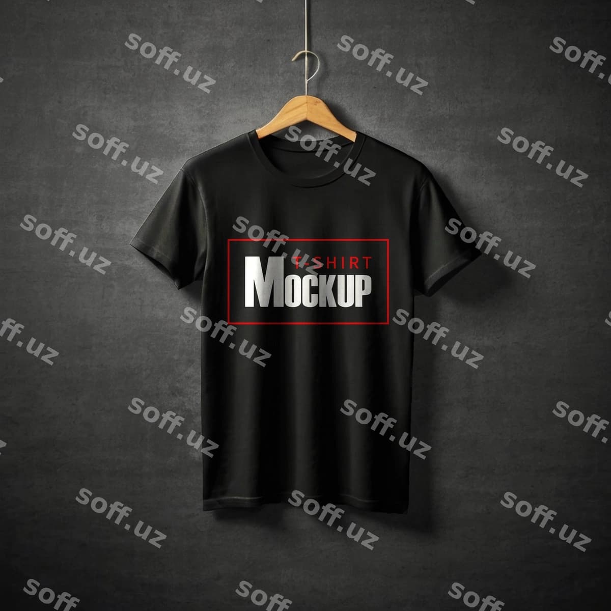 Qora futbolka namuna shabloni | Black tshirt mockup template