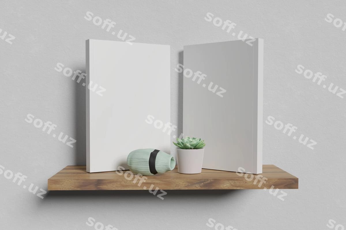 Bosh yo'qilgan kitob muqaddasi mockup | Blank book cover mockup