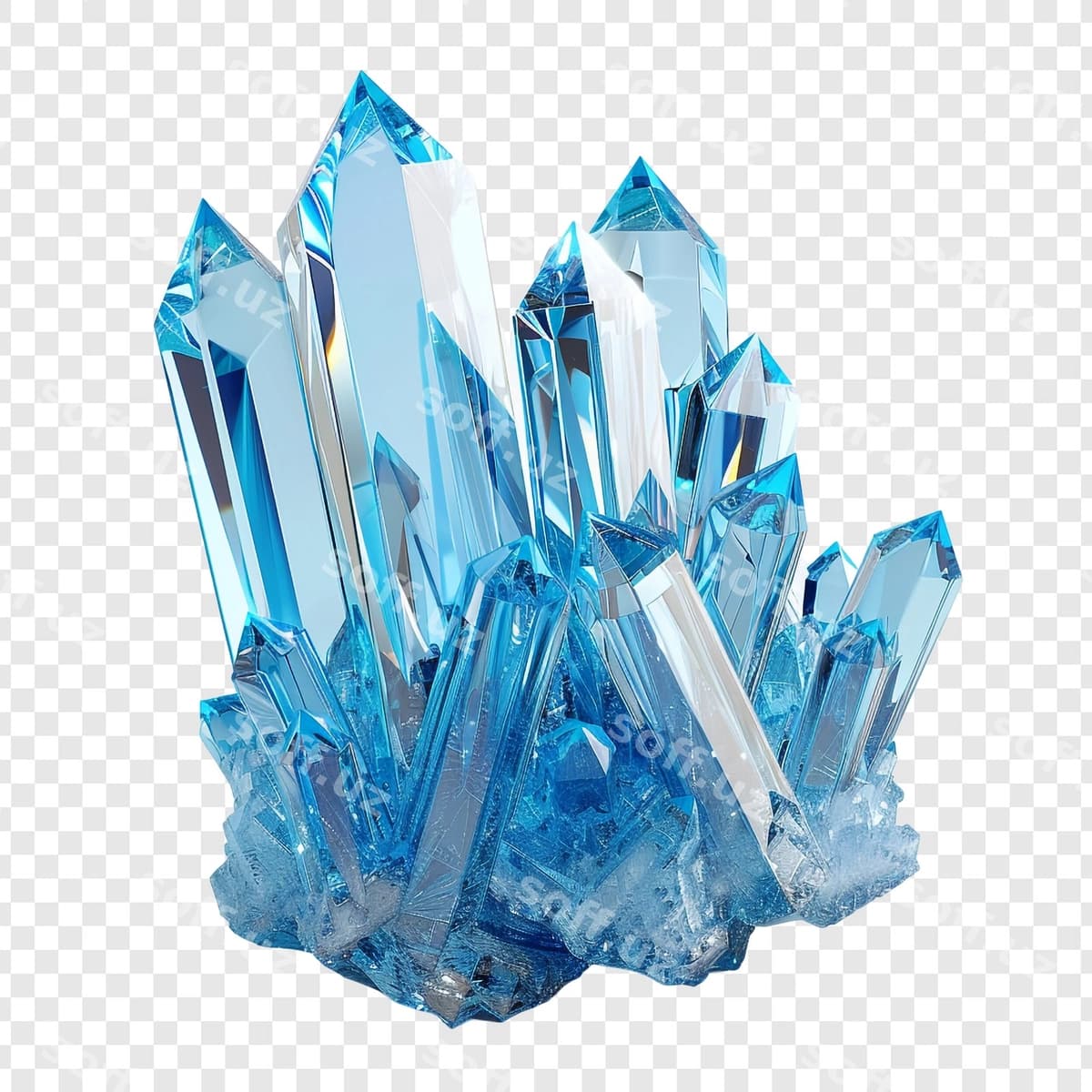 Moviy kristall klaster | Blue crystal cluster