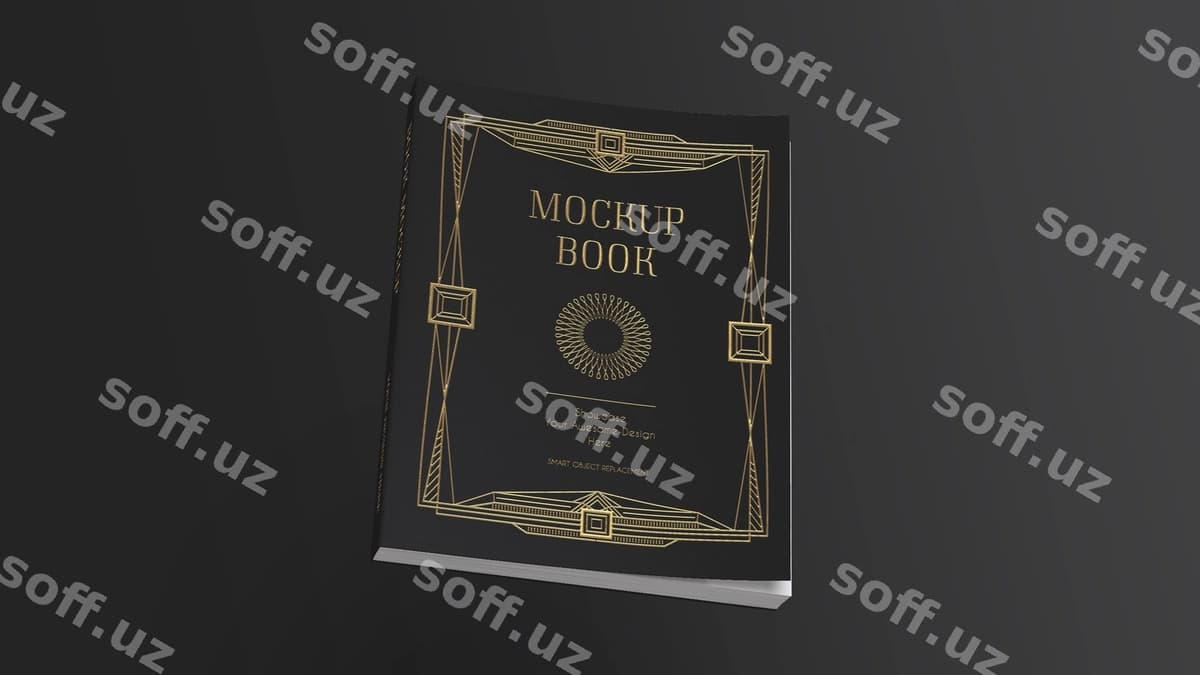 Kitob varaqi mockup dizayni | Book cover mockup design
