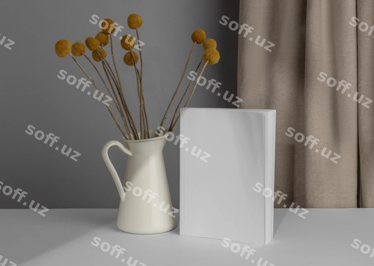 Kitob varaqi mockup dizayni | Book cover mockup design