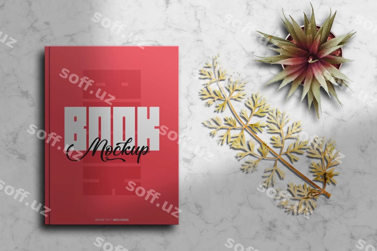 Kitob varaqi namuna psd | Book cover mockup psd