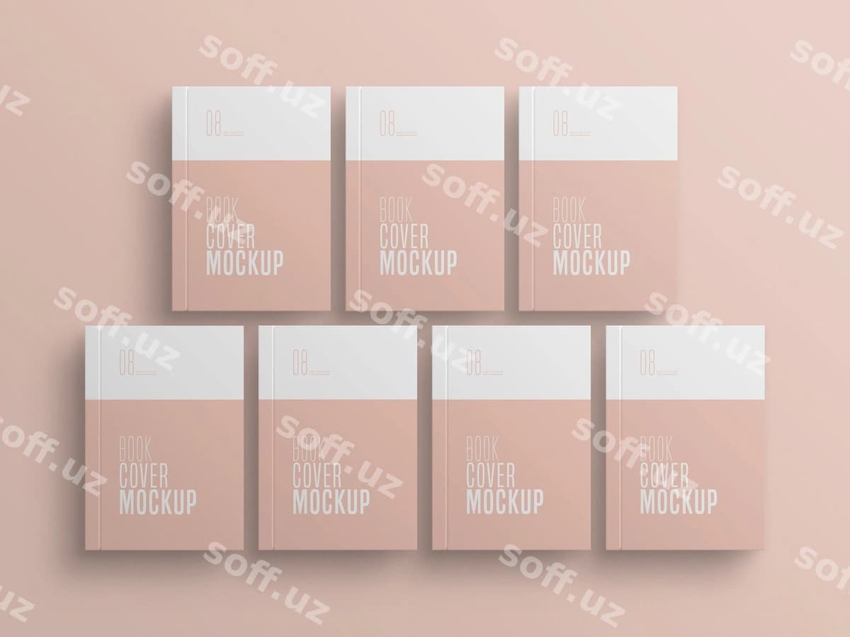Kitob varaq bir nechta namuna | Book cover multiple mockup