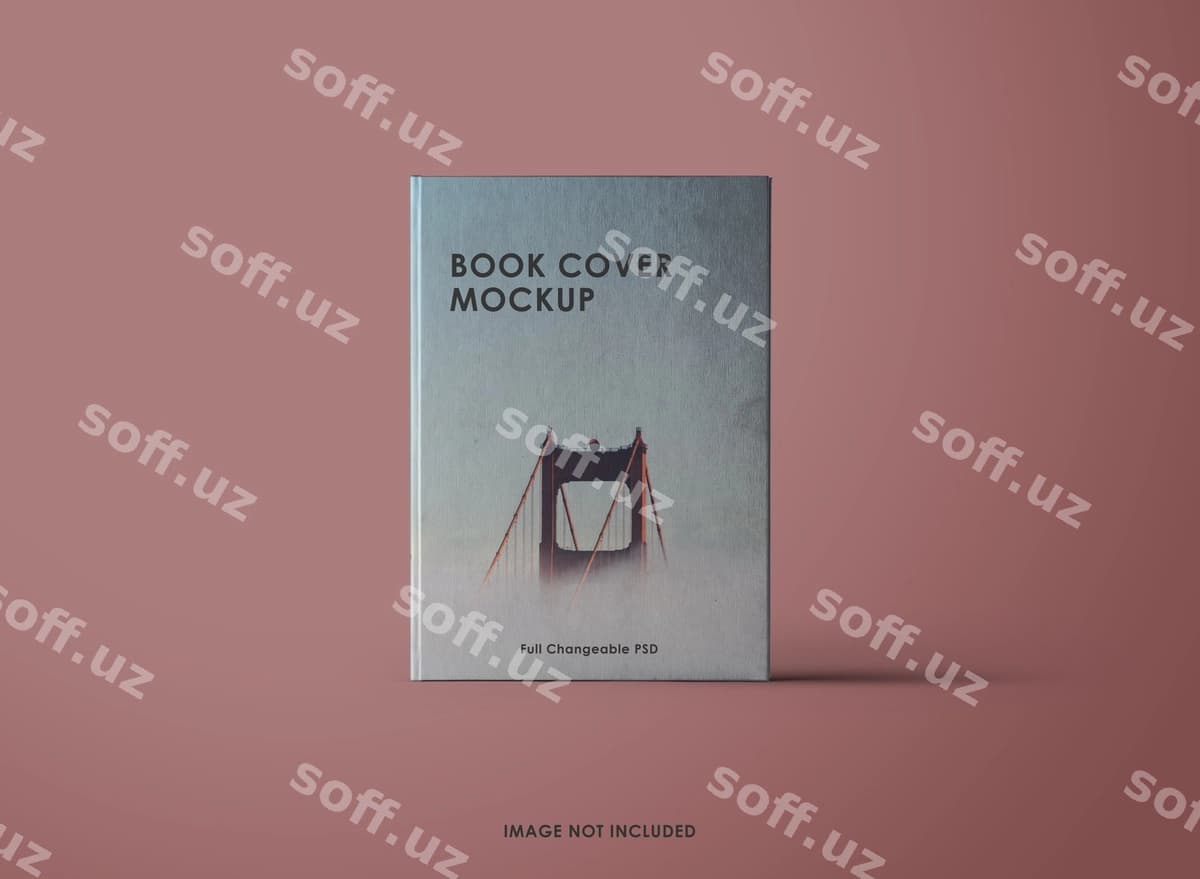 Kitob qattiq qopqog'ri mockup ajraltirilgan | Book hard cover mockup isolated