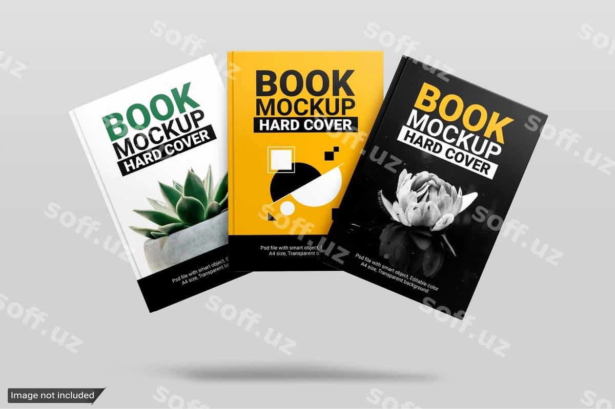 Kitob namunasi qattiq jild | Book mockup hard cover