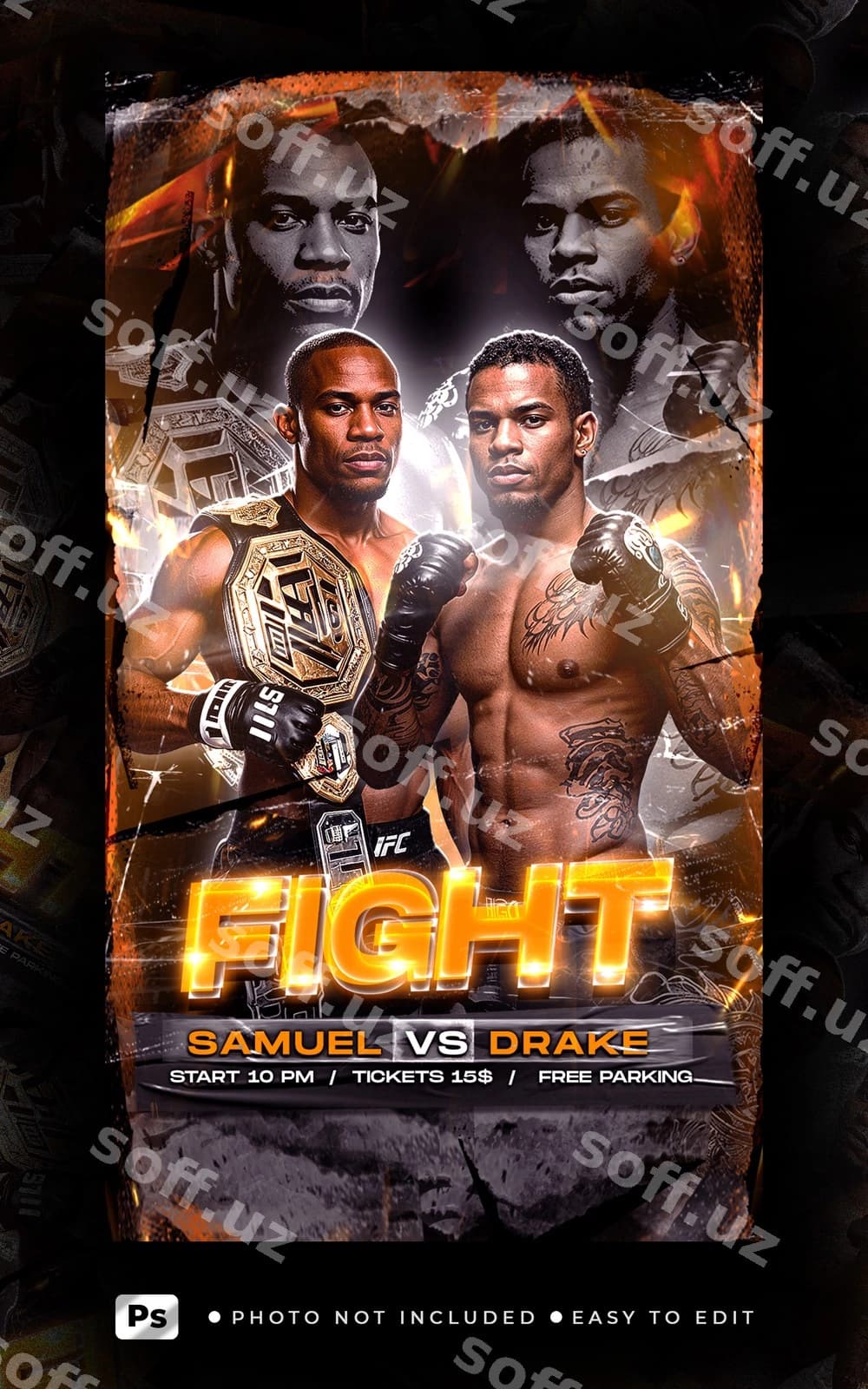 Boks hikoyasi premium psd | Boxing story premium psd