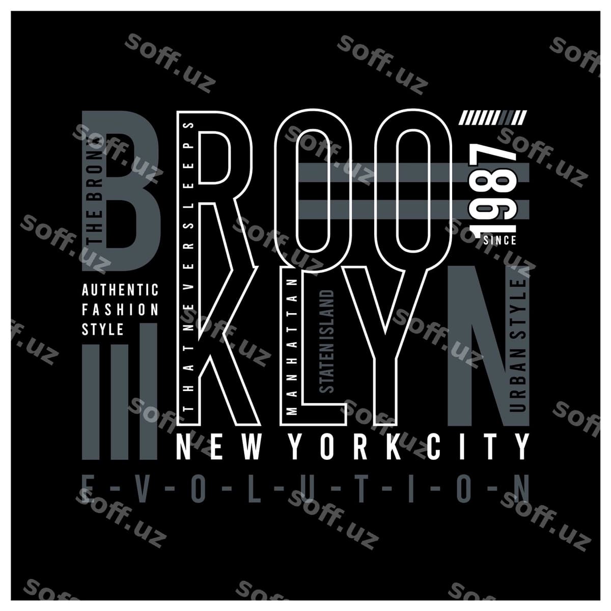 Bronx Brooklyn tipografiya futbolka bosmasi | Bronx brooklyn typography tshirt print