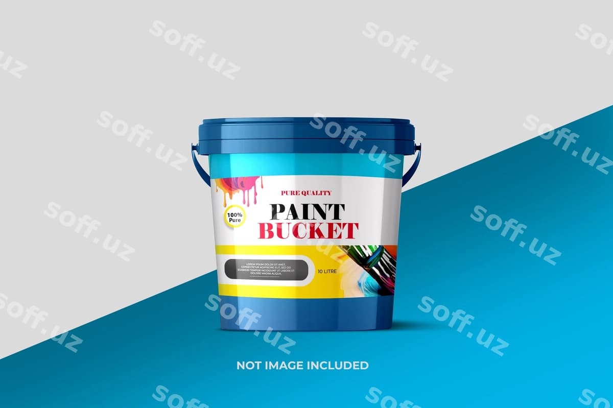 Vedro haqiqiy namuna | Bucket mockup realistic