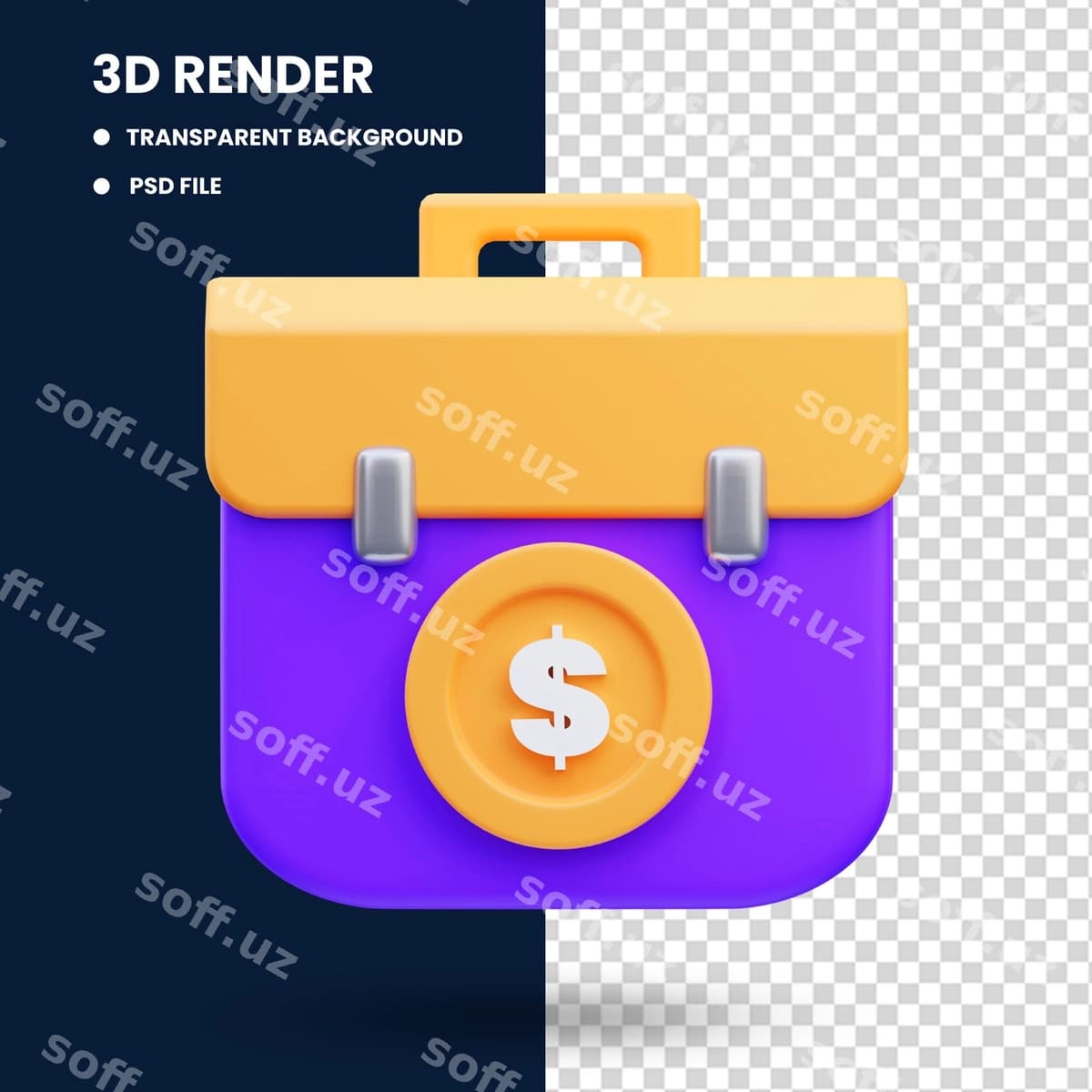 Biznes sumka 3d illustratsiya rendering | Business bag 3d illustration rendering