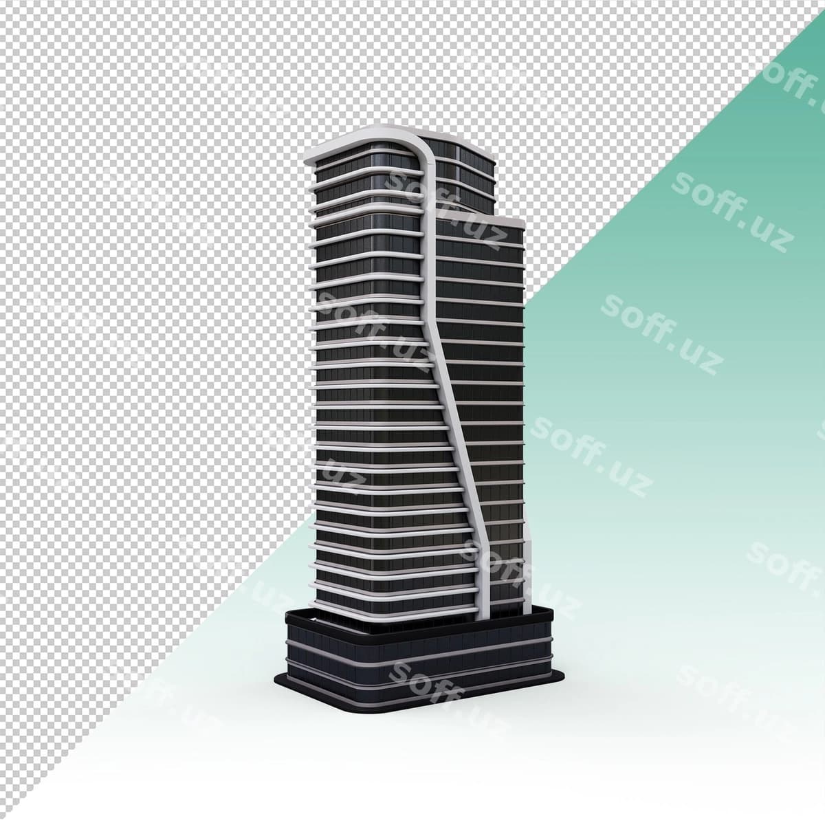 Biznes markazi binosi izolyatsiya qilingan | Business centre building isolated