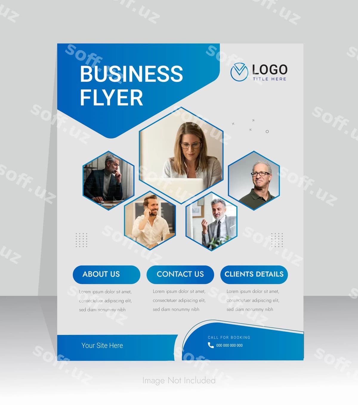 Biznes flyer uchun varaqning qoplashi banneri | Business flyer cover page banner