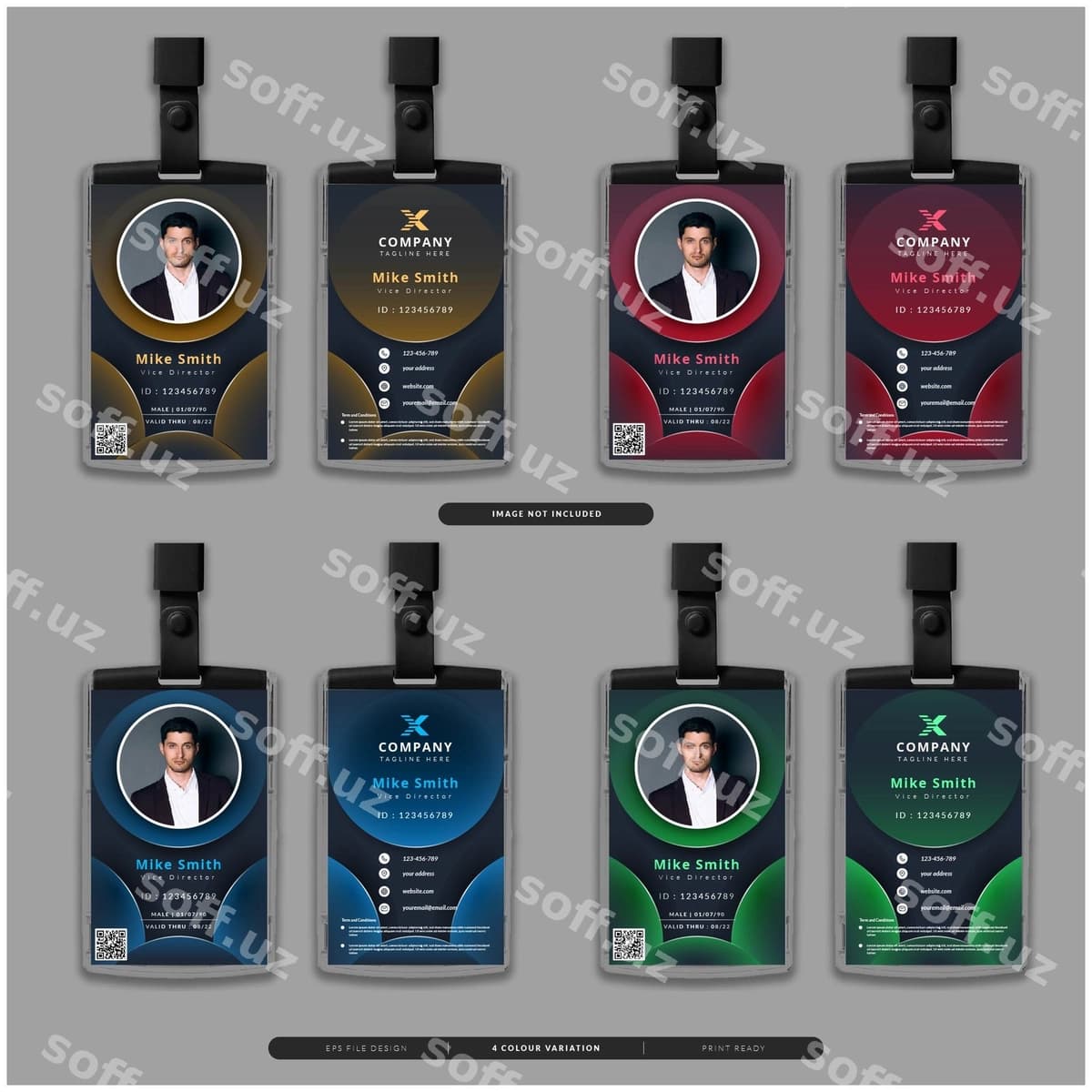 Biznes identifikatsiya kartalari komplekti | Business id cards set