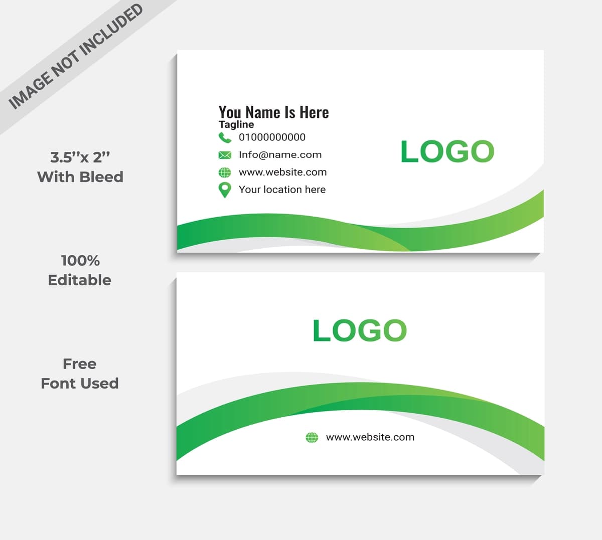 Yashil biznes karta | Green business card