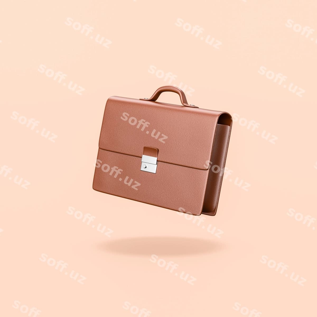Biznesmen qisqa qolqov orange fon | Businessman briefcase orange background