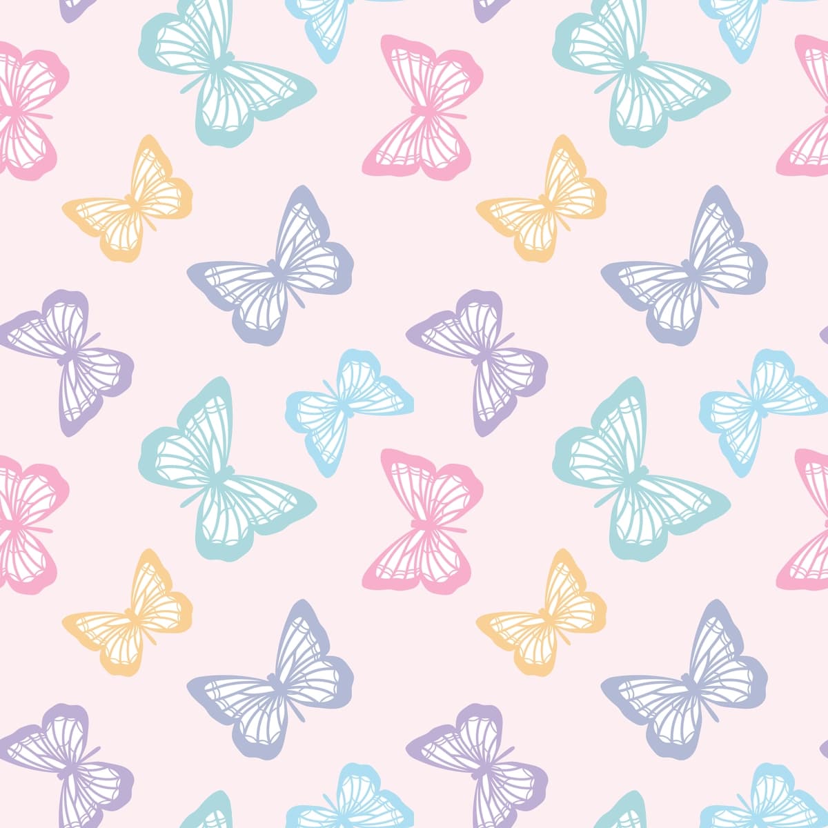 Vektor kapalak yoqimli muammosiz takroriy naqsh dizayn fon | Vector butterfly cute seamless repeat pattern design background