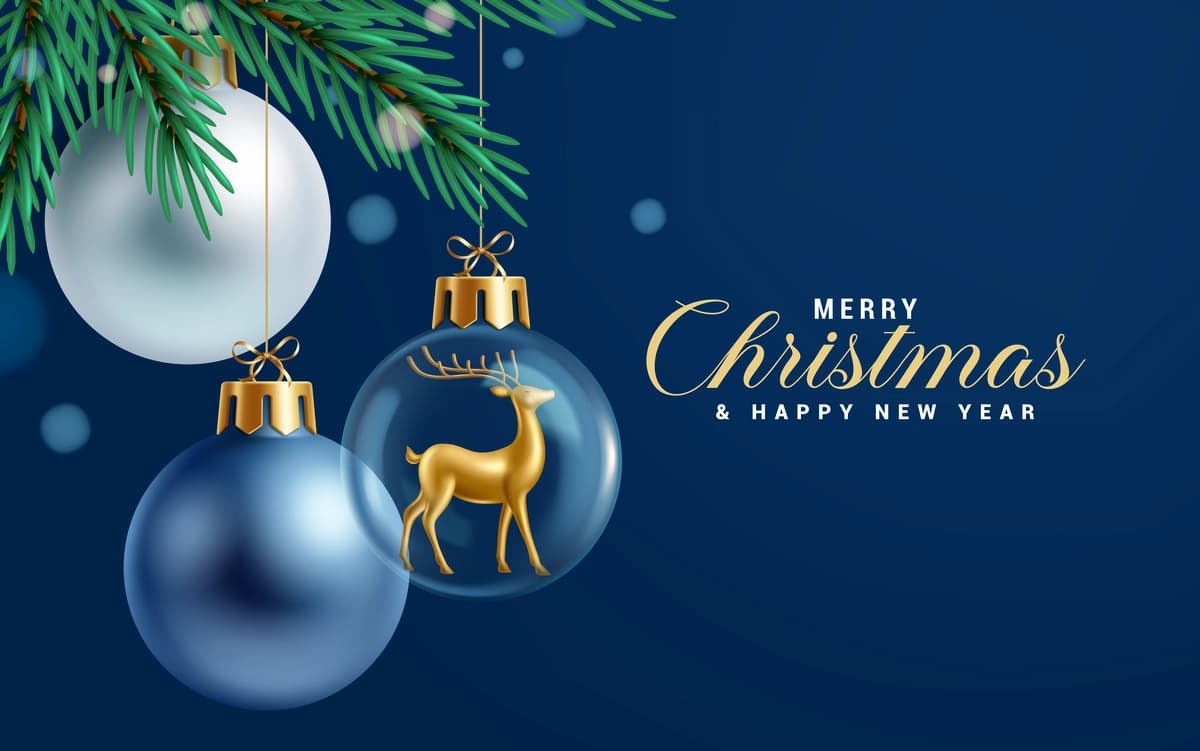 Rojdestvo ko'k tabrik kartasi clipart banner dizayni | Merry christmas blue greeting card clipart banner design wishing