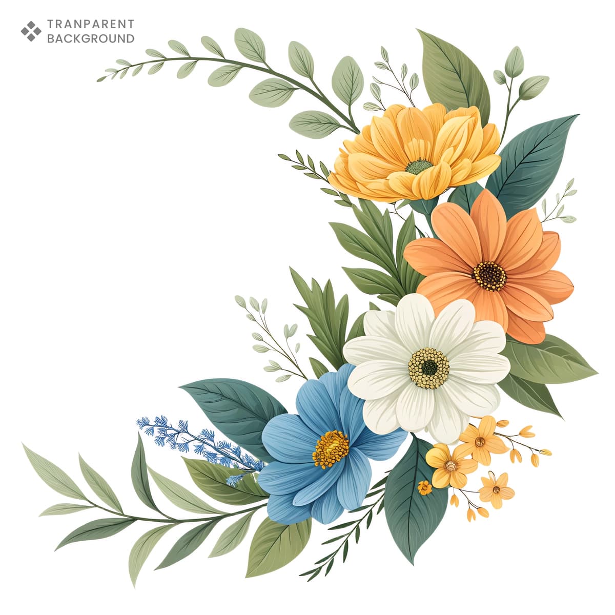 Aralashtirilgan gullar bilan jonli gulli kompozitsiya | Vibrant floral arrangement with mixed flowers